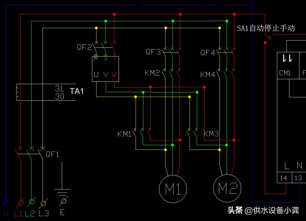 四方变频器E380系列接线图,四方变频器恒压供水设置