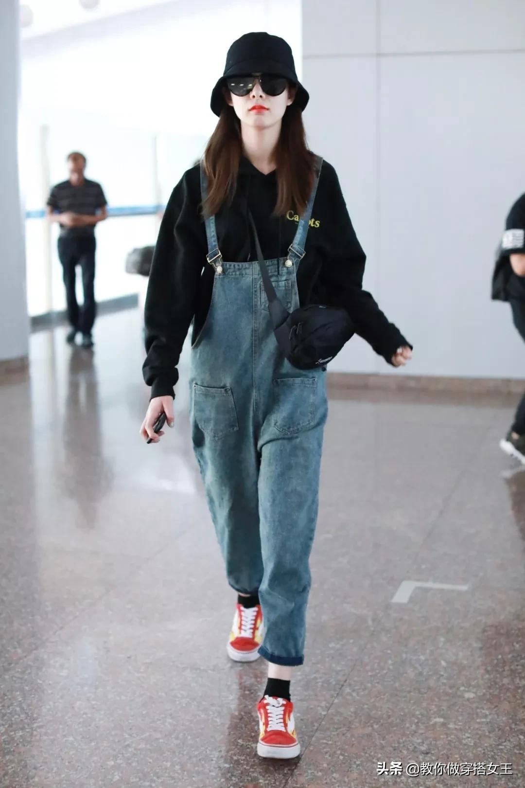 春天穿搭帆布鞋,春天倪妮穿衣搭配