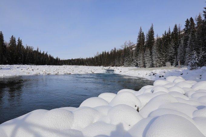自然风光美如画新疆,自然风景雪景
