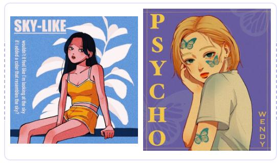 创意爱心插画素材,插画大全100张