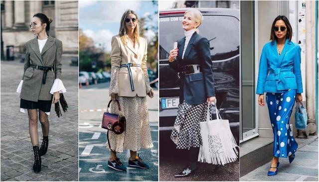 西装配裙子适合哪种发型,中长西装配什么裙子好看