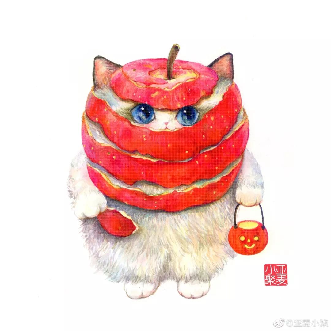 插画师笔下不同姿态的猫,一组与猫咪有关的古风插画作品