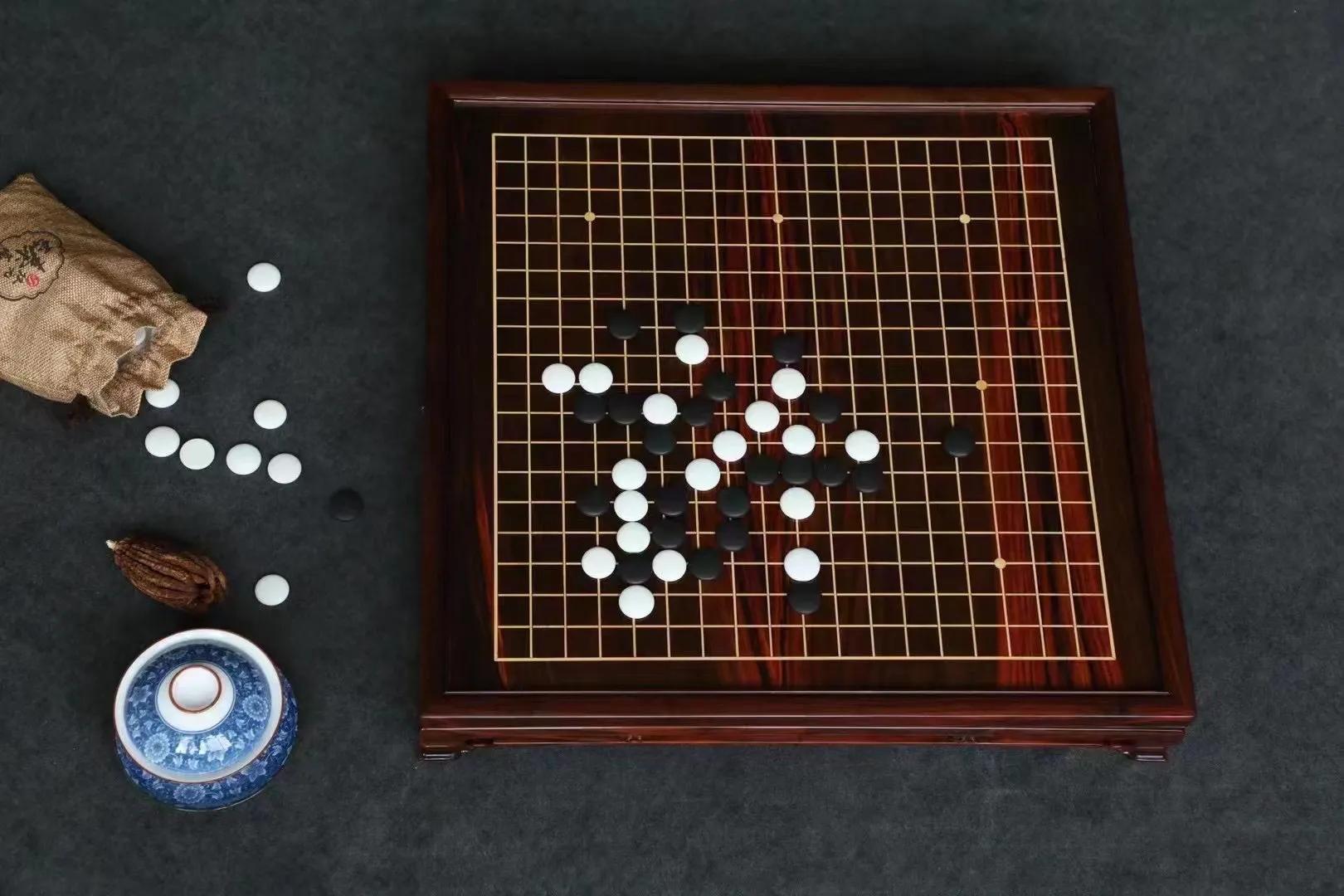 象棋围棋两用棋盘牛皮,国粹围棋棋盘