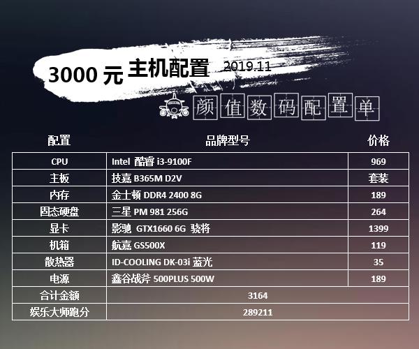 装机配置推荐笔记本电脑,amd3000g装机配置