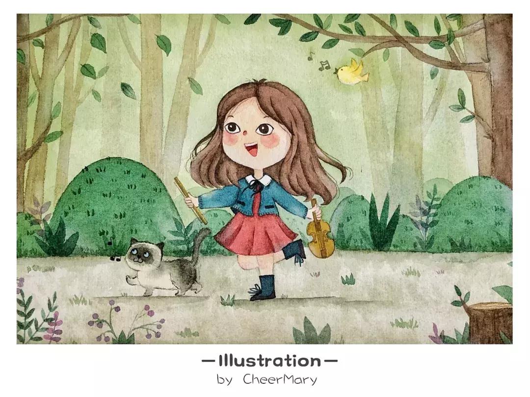 简笔画可爱小人插画,超萌可爱的插画小人