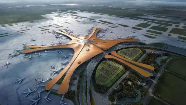 新世界七大奇迹北京机场,飞机从北京大兴国际机场起飞过程