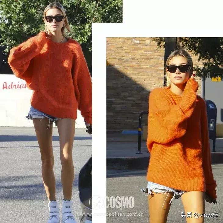 刘雯同款羊毛衫穿搭,初恋风的毛衣