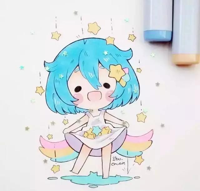 马克笔动漫上色教程q版,动漫手绘马克笔上色教程