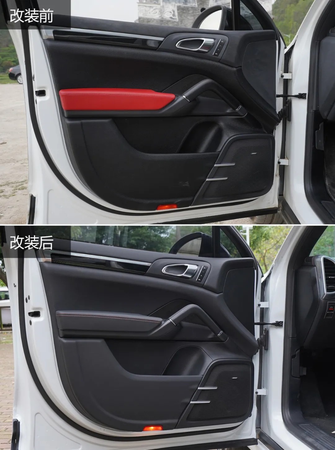 13年卡宴翻新后黑色外观,13年保时捷卡宴翻新