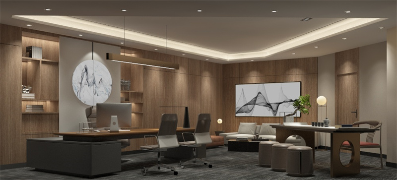 董事长办公室豪华装修风格视频,董事长办公室装修高级感