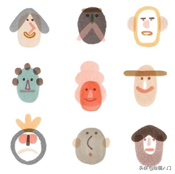 可爱温馨的手绘风插画,色彩鲜艳线条简单的插画