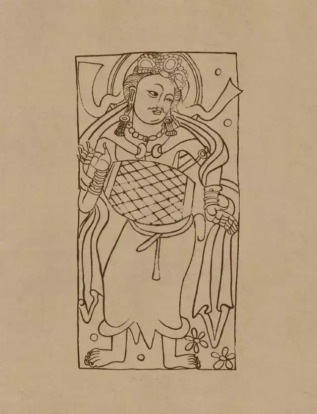 敦煌画线稿描摹,敦煌壁画白描勾线教程