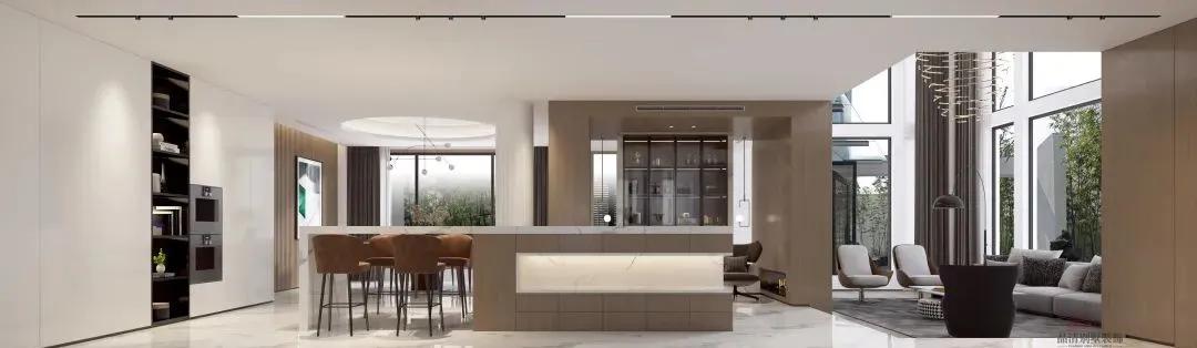 700平米现代轻奢装修效果图,大户型现代轻奢设计