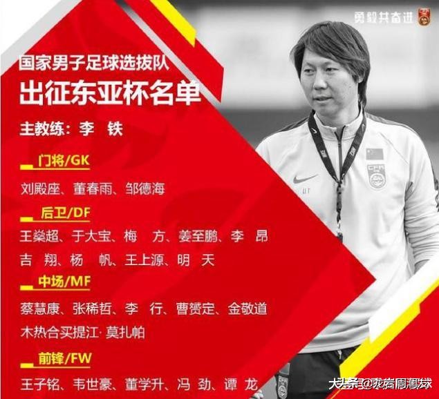 东亚杯国足23人大名单曝光,国足二期人员名单