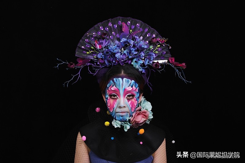 化妆学校创意妆考试,化妆课期末创意妆容整体造型