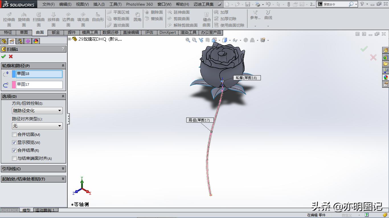 solidworks玫瑰花建模教程,玫瑰花建模solidworks尺寸图