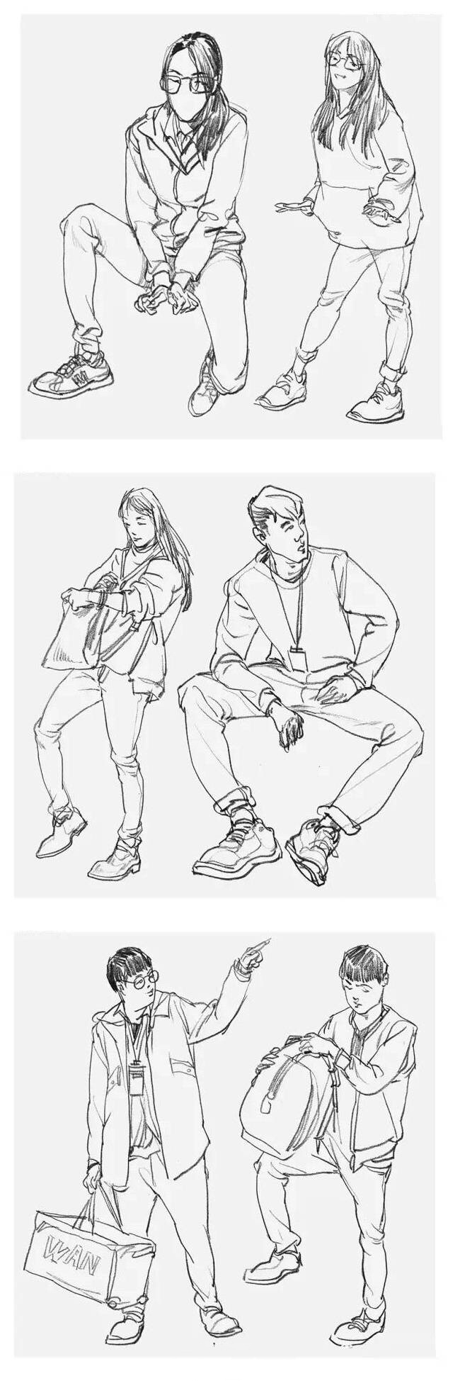 速写轮廓线跟衣纹分不开怎么办,速写衣纹万能公式不会用怎么办