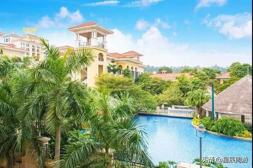 佛山三水又一加州风情温泉酒店，阳台直通泳池，网友：玩到不想走