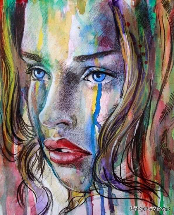 水彩墨色,水彩画用六种颜色画风景