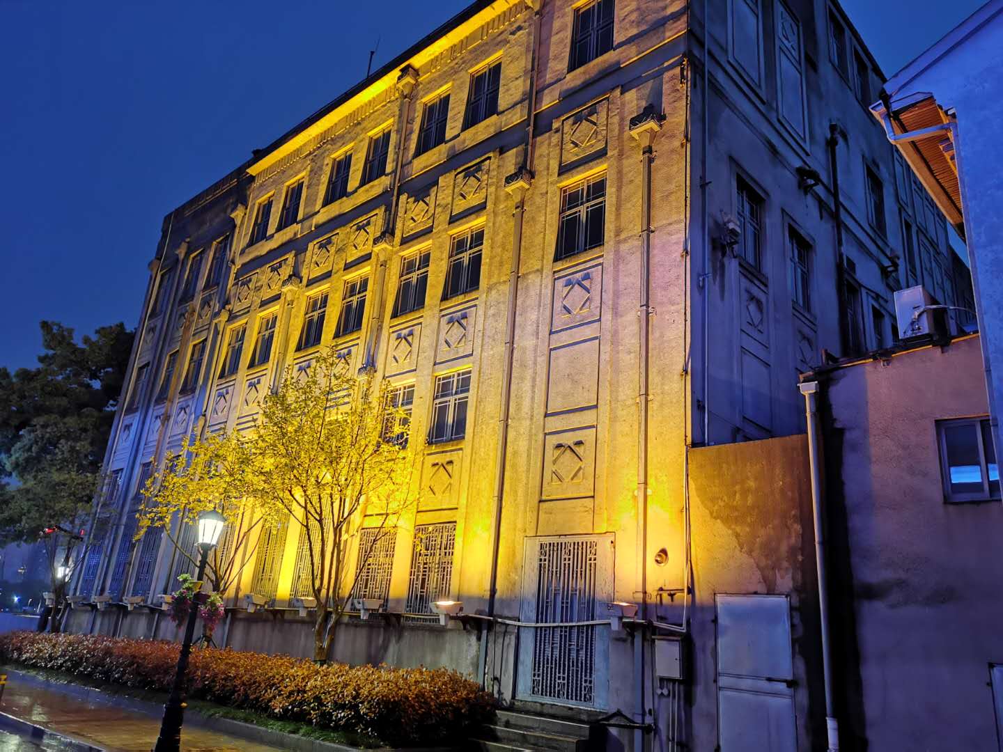 夜幕下的上海外滩,宁波老外滩景色