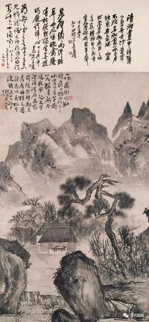 石涛山水画精品作品,石涛山水画高清大图临本