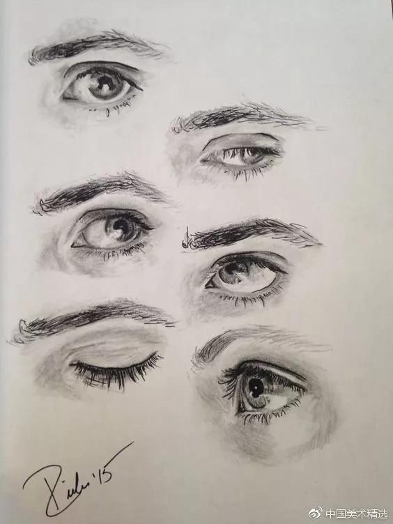 简笔画古风眼睛100种画法,古风眼睛100种画法简单