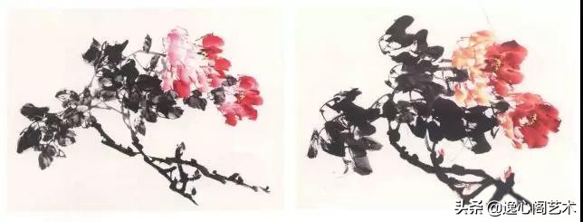 写意牡丹叶子画法步骤教程,王兮然写意牡丹画法视频大全