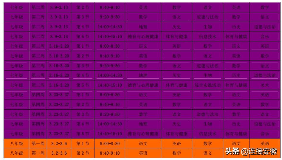 合肥教育局线上教学的最新通知,合肥中小学教育课程表