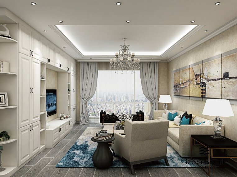 河南郸城红星美凯龙伊恋全屋定制,伊恋全屋定制效果图现代轻奢风格