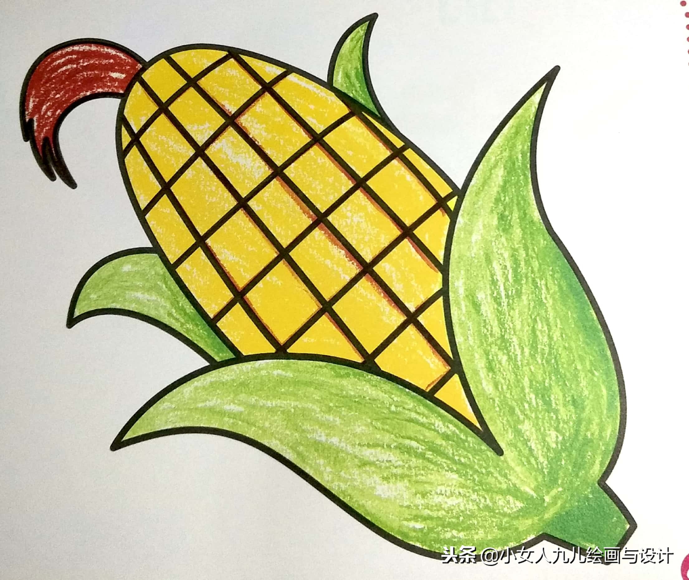 彩色铅笔简笔画人物少女,7-10岁儿童简笔画简单又漂亮