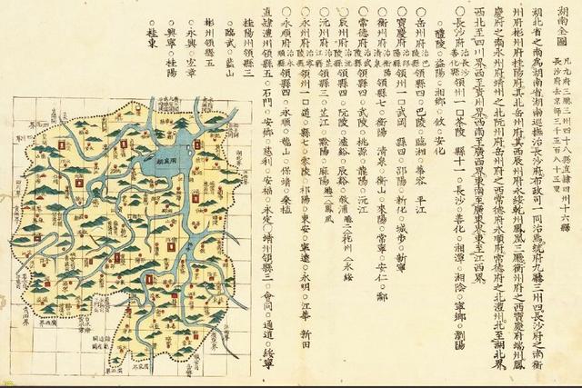 湖南省的清朝版图,湖南行政区划清朝