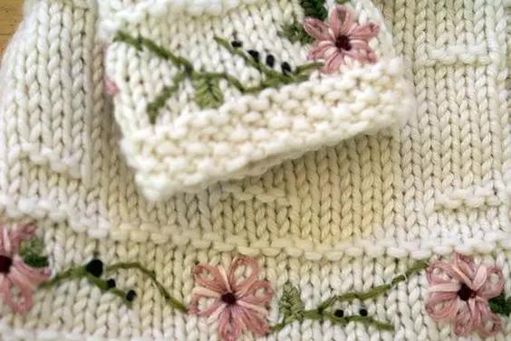 宝宝毛衣绣鱼图案,宝宝毛衣绣花朵图案