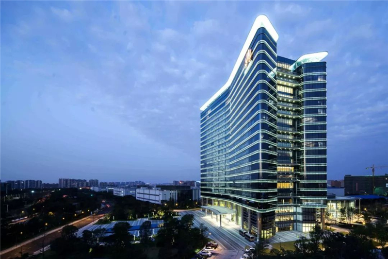 华为总部大楼震撼,华为照明