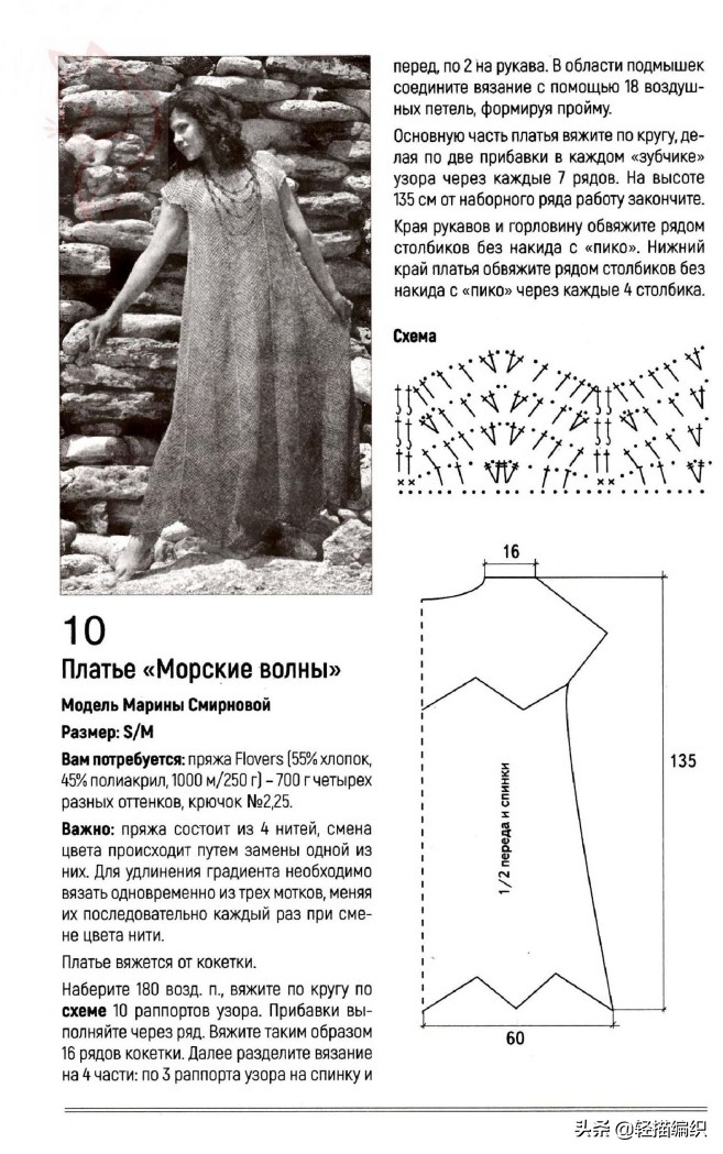 女士钩针开衫背心图解,钩针镂空开衫背心图解大牌