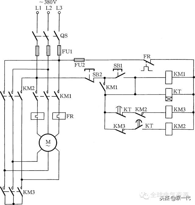 电动机星三角降压启动接线原理,星三角降压启动二次接线教学视频