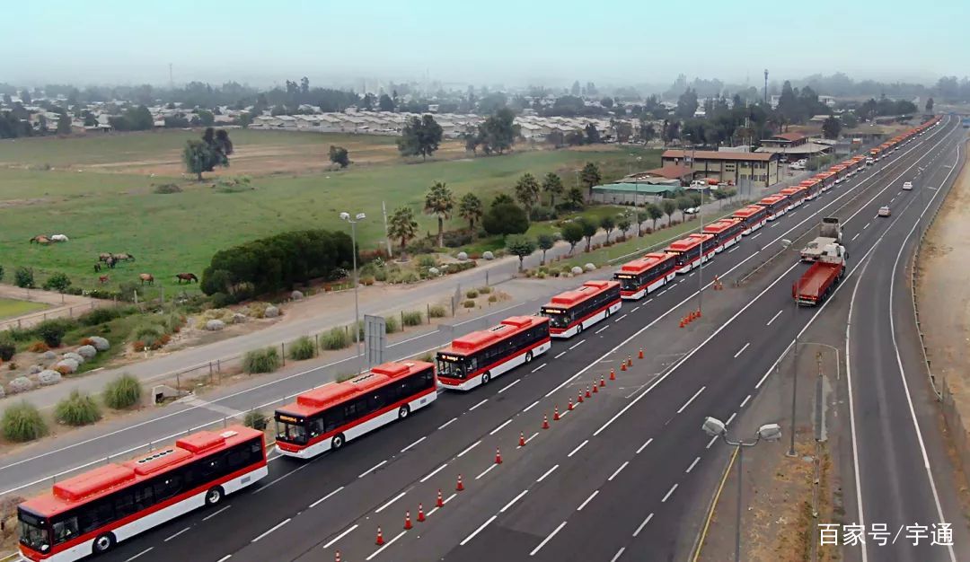 宇通纯电动智能客车,宇通纯电客车服务智利矿山