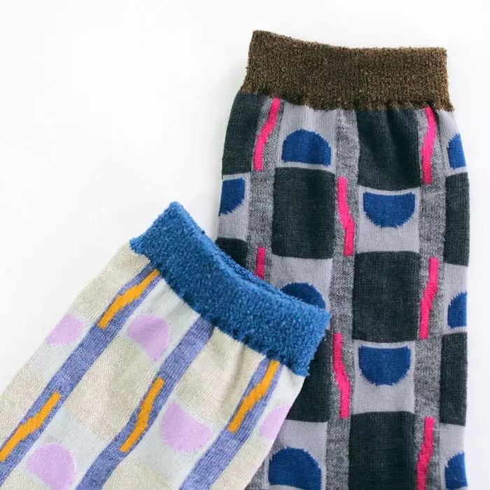 优雅气质花纹蕾丝船袜 (亚洲民族复古风短棉袜)