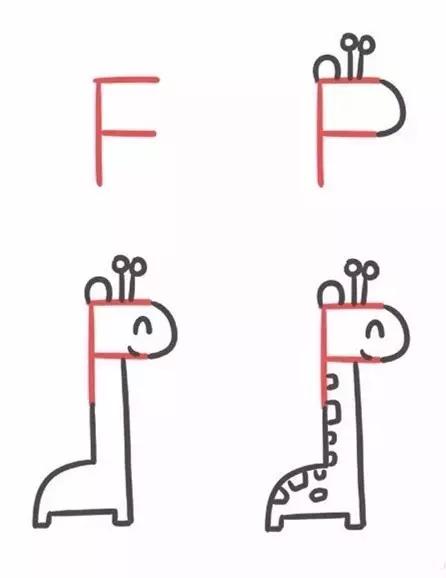26个字母趣味简笔画动物,26个英文字母趣味简笔画