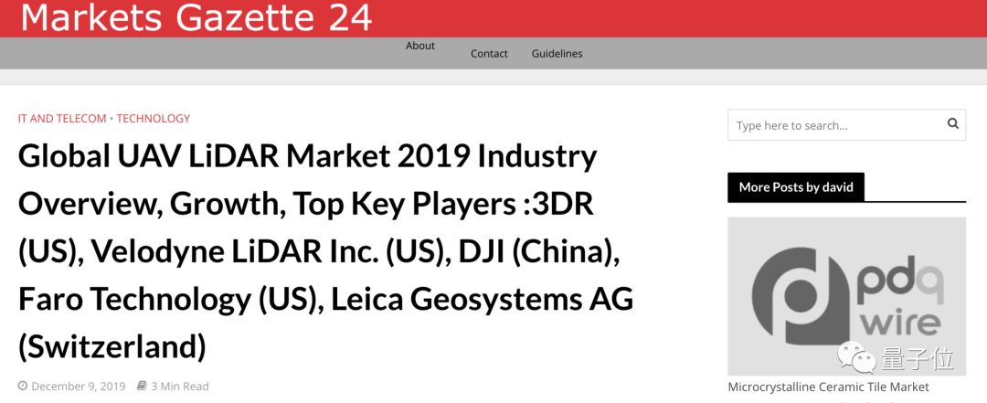全球激光雷达第一股,激光雷达全球领先公司