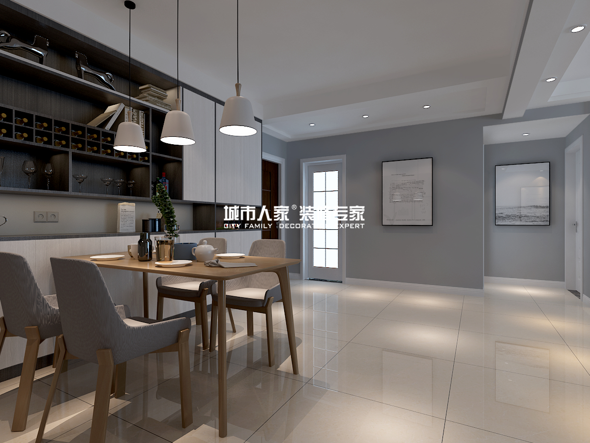 湖西景苑176平方装修效果,家设计布局图