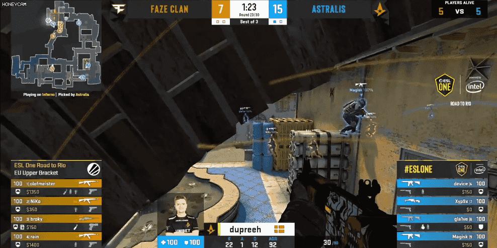 fazevsmouz现在比分,faze对阵a队