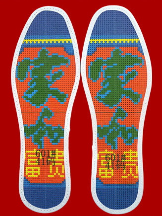 绣花鞋垫鸳鸯,鞋垫刺绣旺财