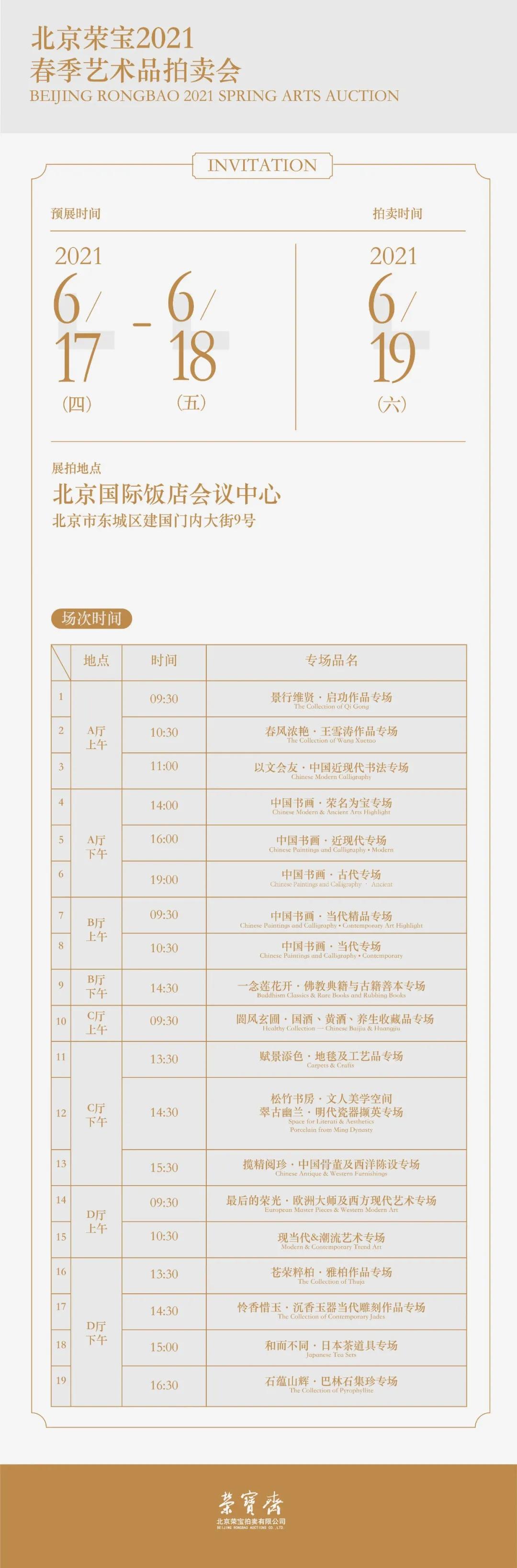 北京荣宝斋拍卖2021春拍,北京荣宝2021春拍