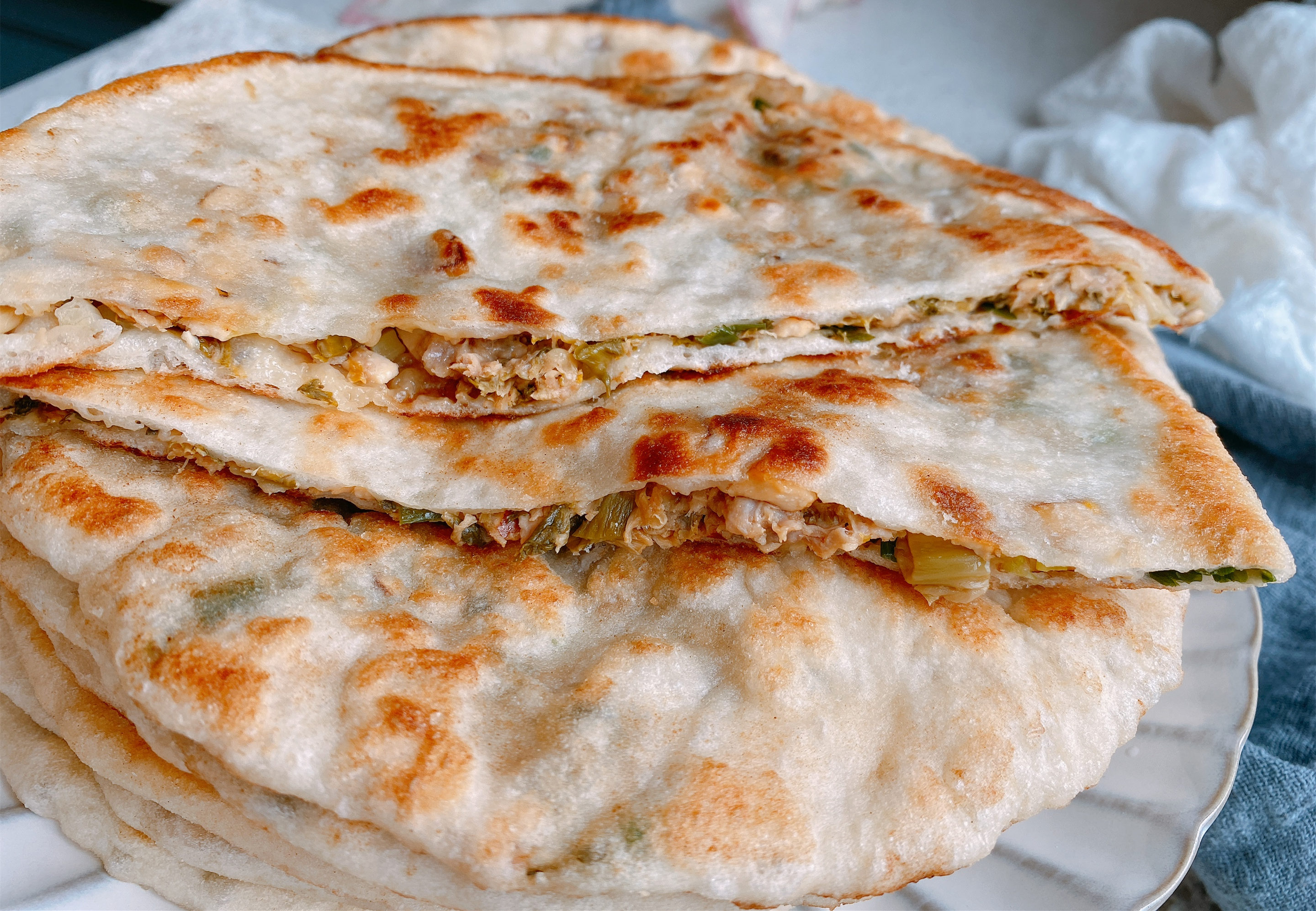 雪菜软饼,发面雪菜饼的做法