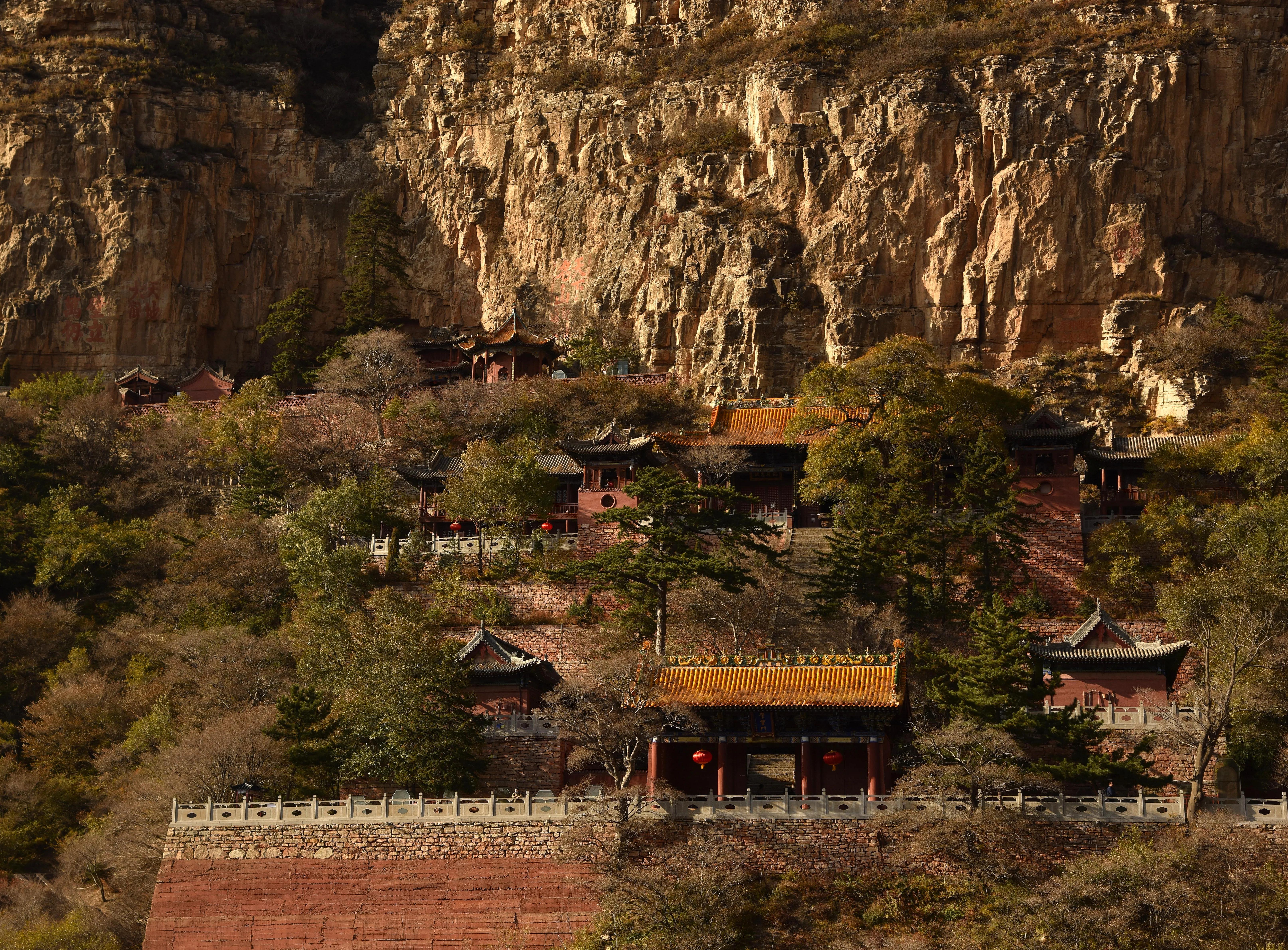 山西北岳恒山风景,北岳恒山哪个省