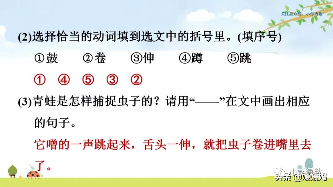 二年级上册小蝌蚪找妈妈听写词语,朗读二年级上册语文小蝌蚪找妈妈