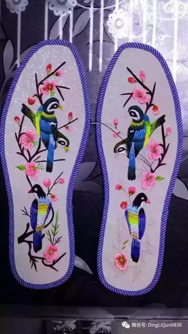 鞋垫上的刺绣艺术欣赏,鞋垫刺绣怎么刺绣熊猫嘴巴