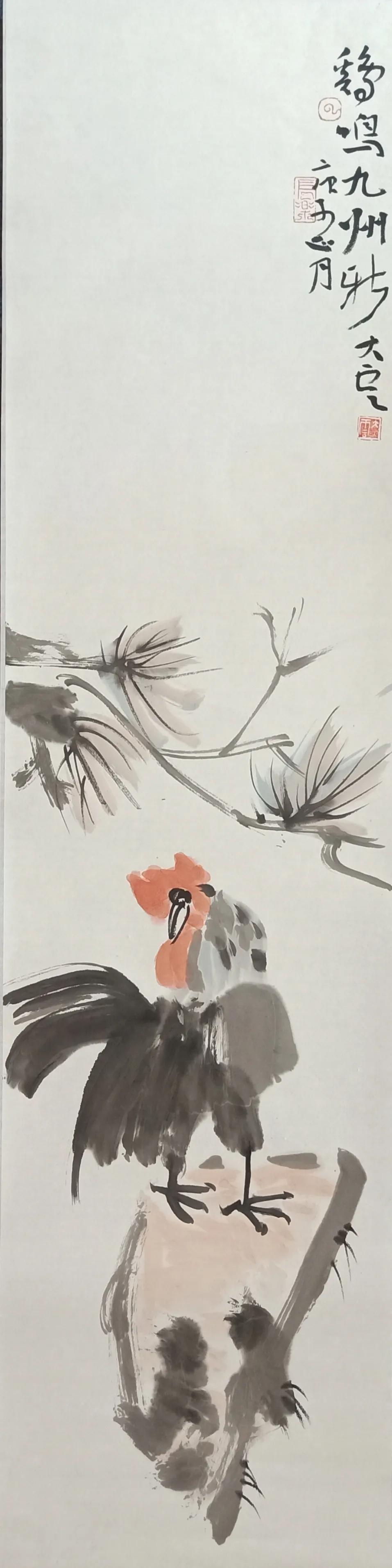 画家段云华的工笔画作品图片,书法大家珍贵挥毫视频