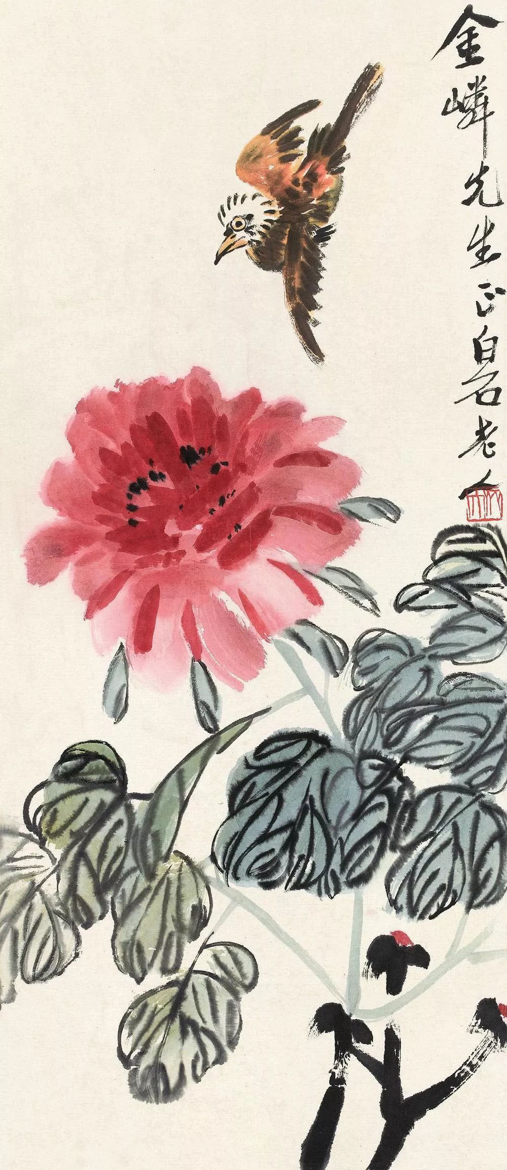 100幅精美写意牡丹画,名家大写意画牡丹作品图片