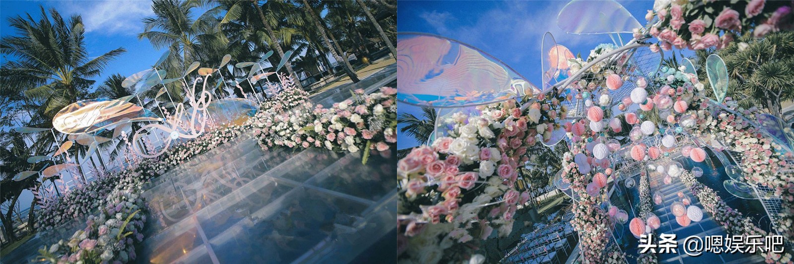 明星婚礼现场布置,张馨予婚礼现场金碧辉煌